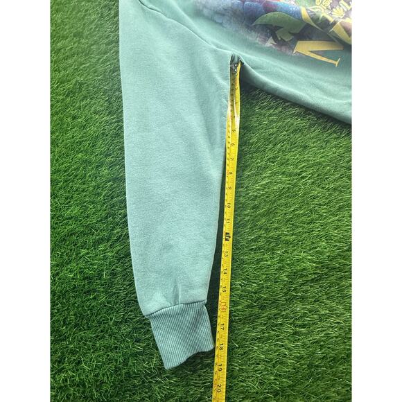 Disney Princess Little Mermaid Ariel Graphic Crewneck Sweatshirt Sz S Teal - Picture 7 of 9